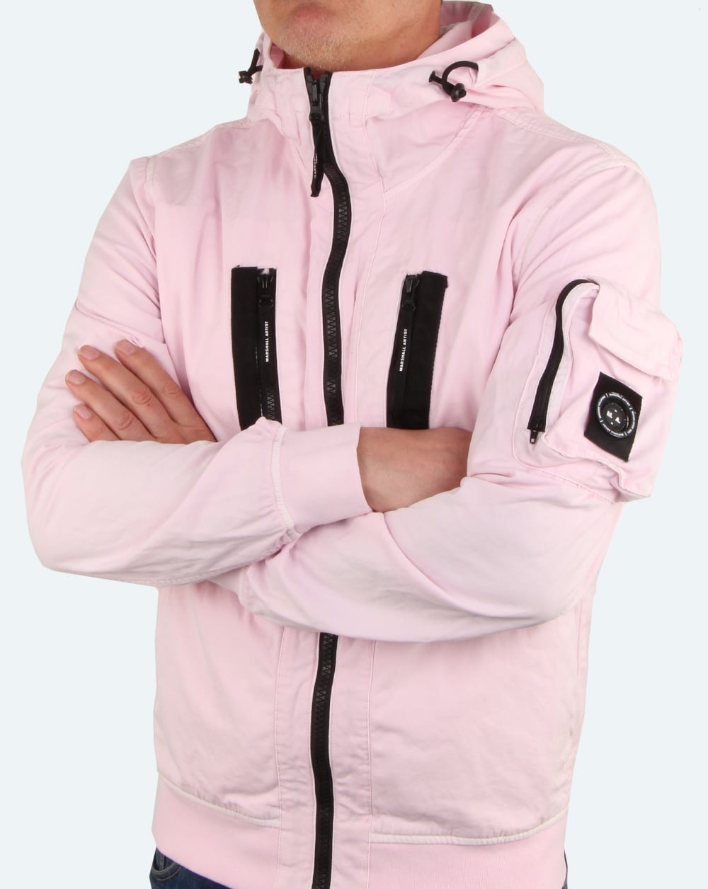Marshall Artist Garment Dyed Bomber Jacket Pink
