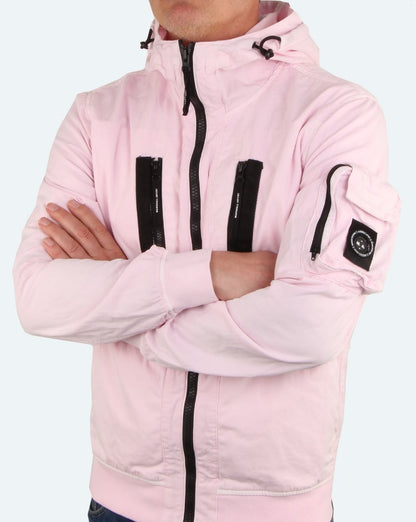 Marshall Artist Garment Dyed Bomber Jacket Pink