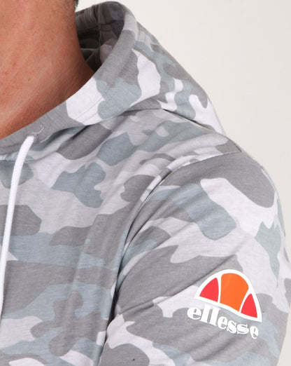 Ellesse Arpreggiare Hooded T Shirt Grey Camo