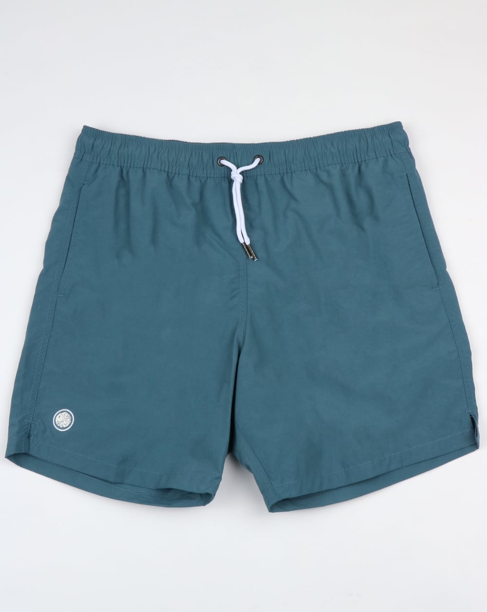 Pretty Green Logo Swim Shorts Blue