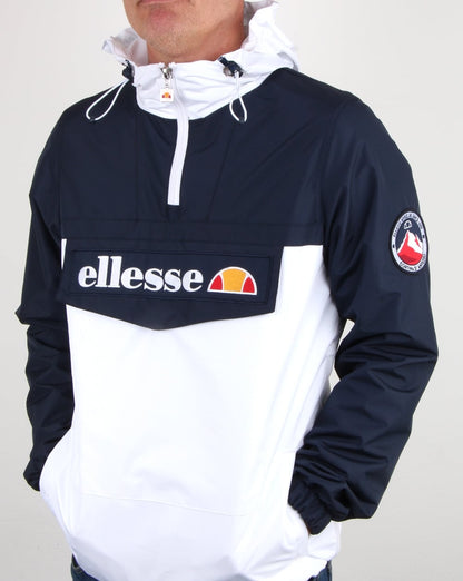 Ellesse Quarter Zip Overhead Jacket Navy/White