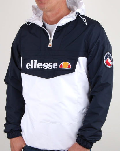 Ellesse Quarter Zip Overhead Jacket Navy/White