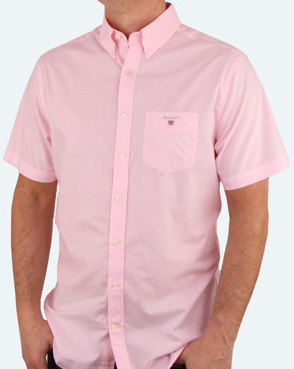 Gant Broadcloth Short Sleeve Shirt Pink