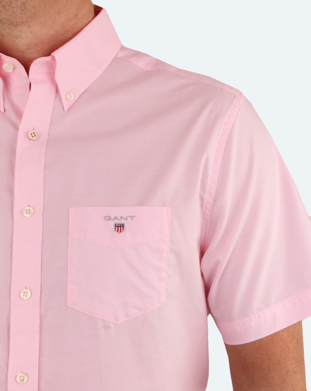 Gant Broadcloth Short Sleeve Shirt Pink