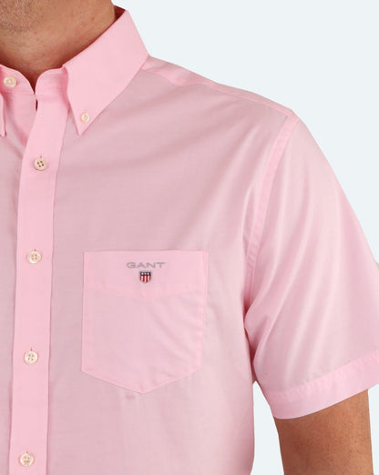 Gant Broadcloth Short Sleeve Shirt Pink