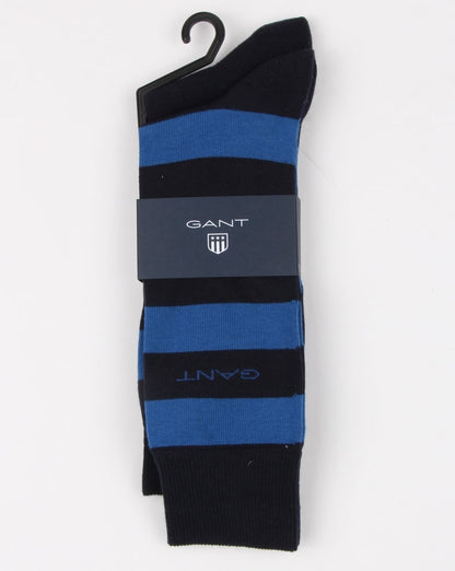 Gant 2 Pack Bar Stripe Socks Yale Blue