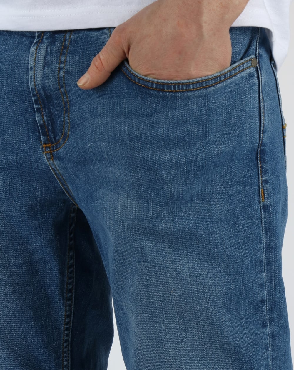 Henri Lloyd Manston Regular Fit Jeans Vintage Medium Wash