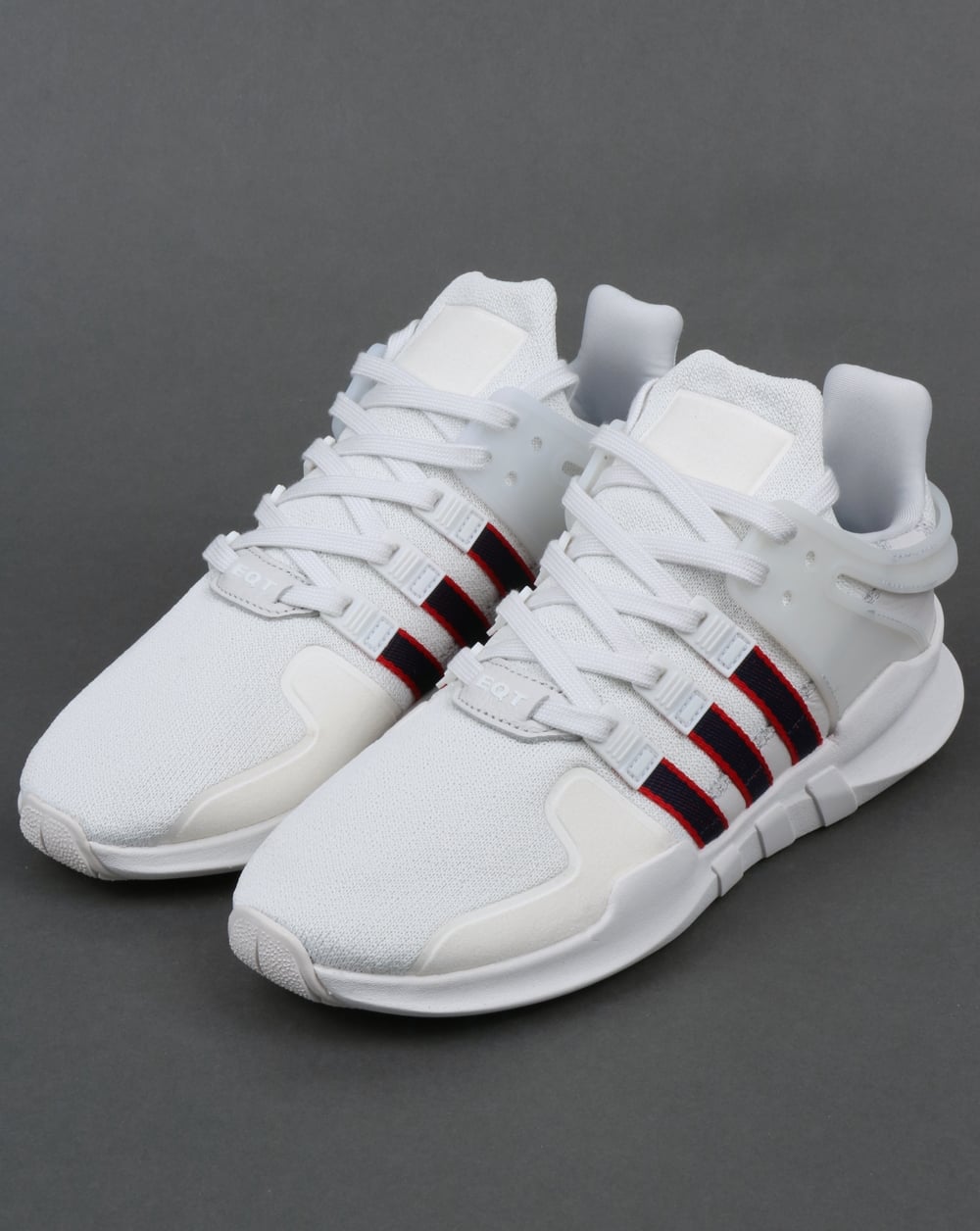 Adidas EQT Support ADV Trainers Crystal White/Navy/Scarlet