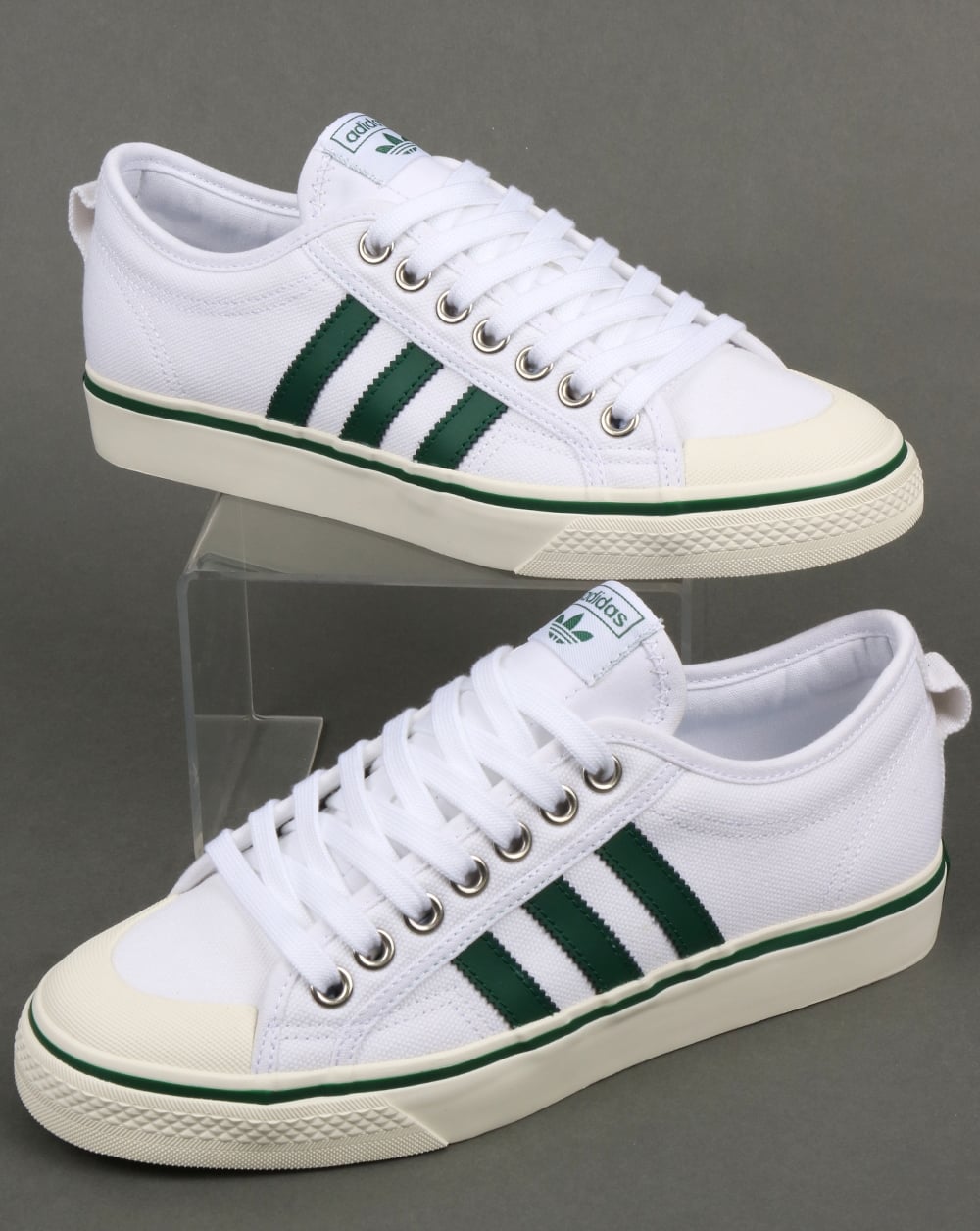 Adidas Nizza Trainers White/Green