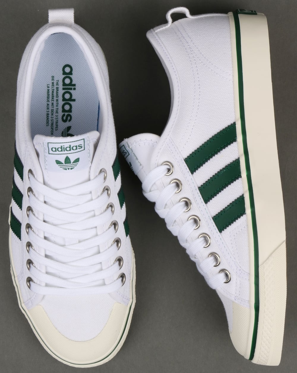 Adidas Nizza Trainers White/Green