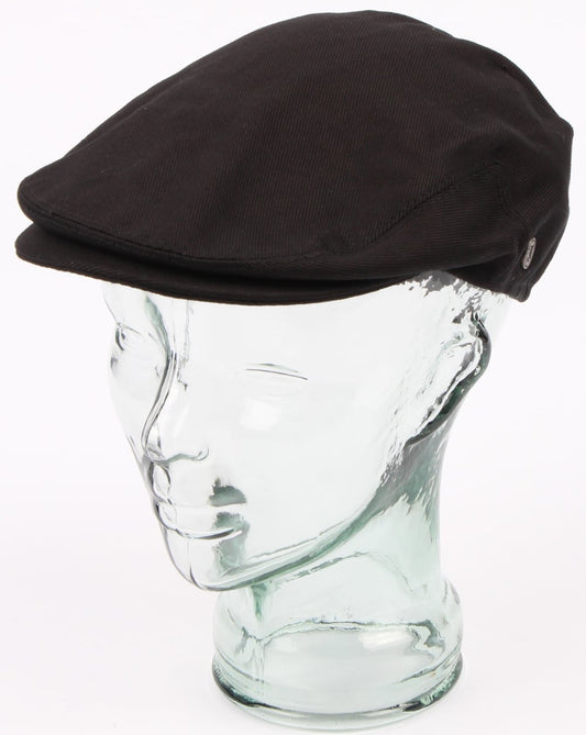 80s Casual Classics Cotton Flat Cap Black