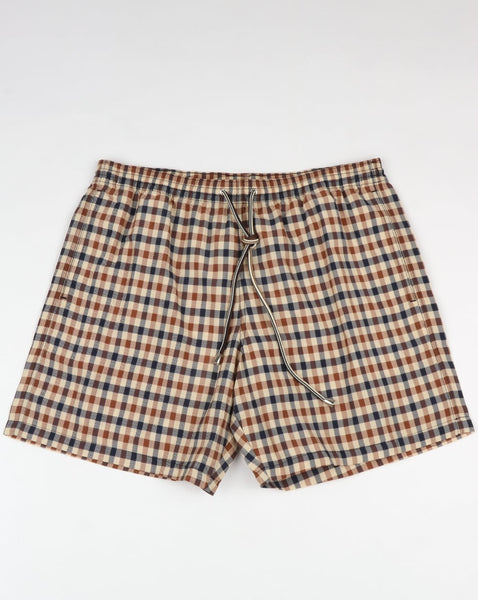 Aquascutum Carlton Check Swim Shorts