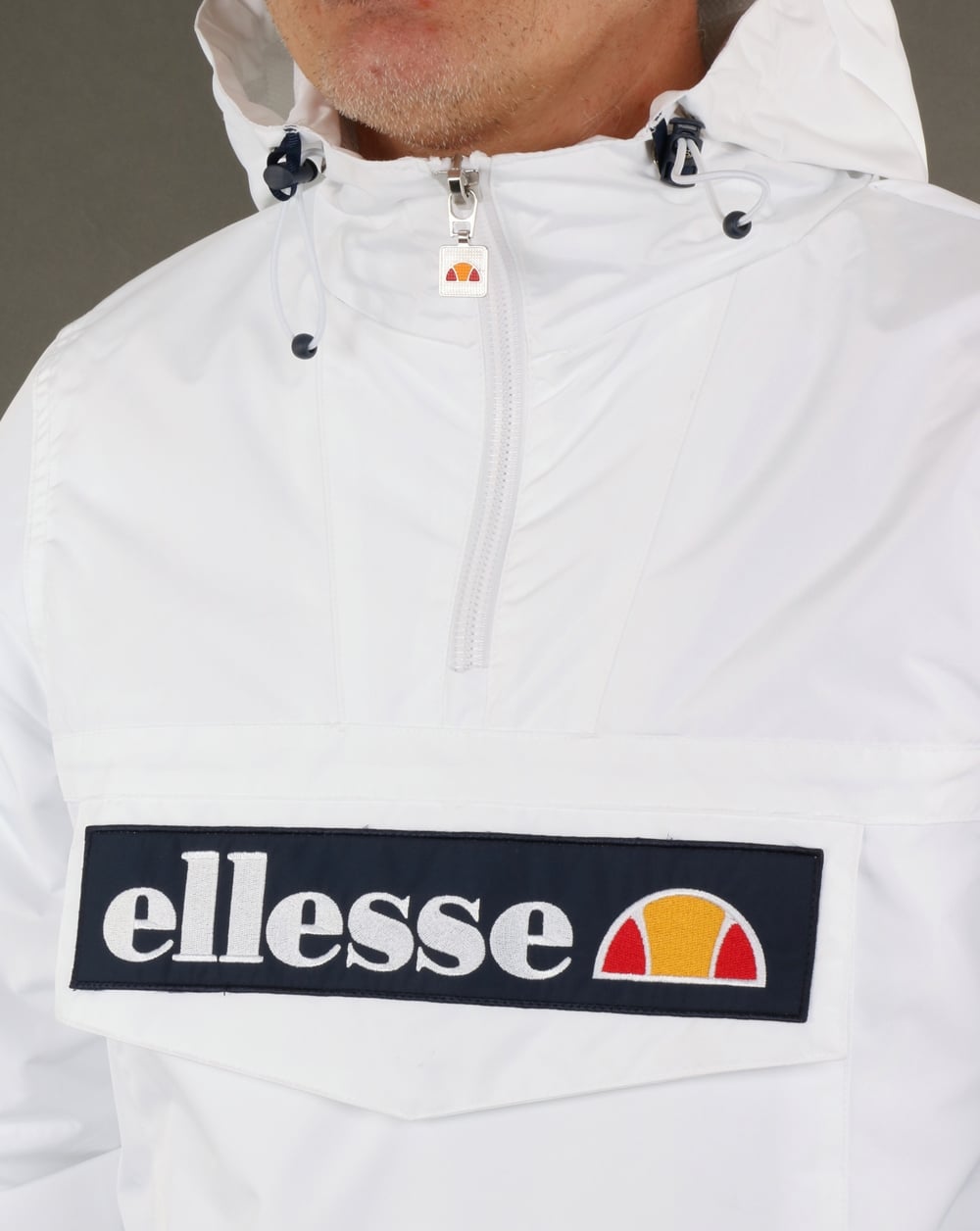 Ellesse Quarter Zip Overhead Jacket White