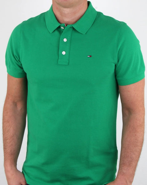 Tommy Hilfiger Cotton Pique Polo Shirt Green
