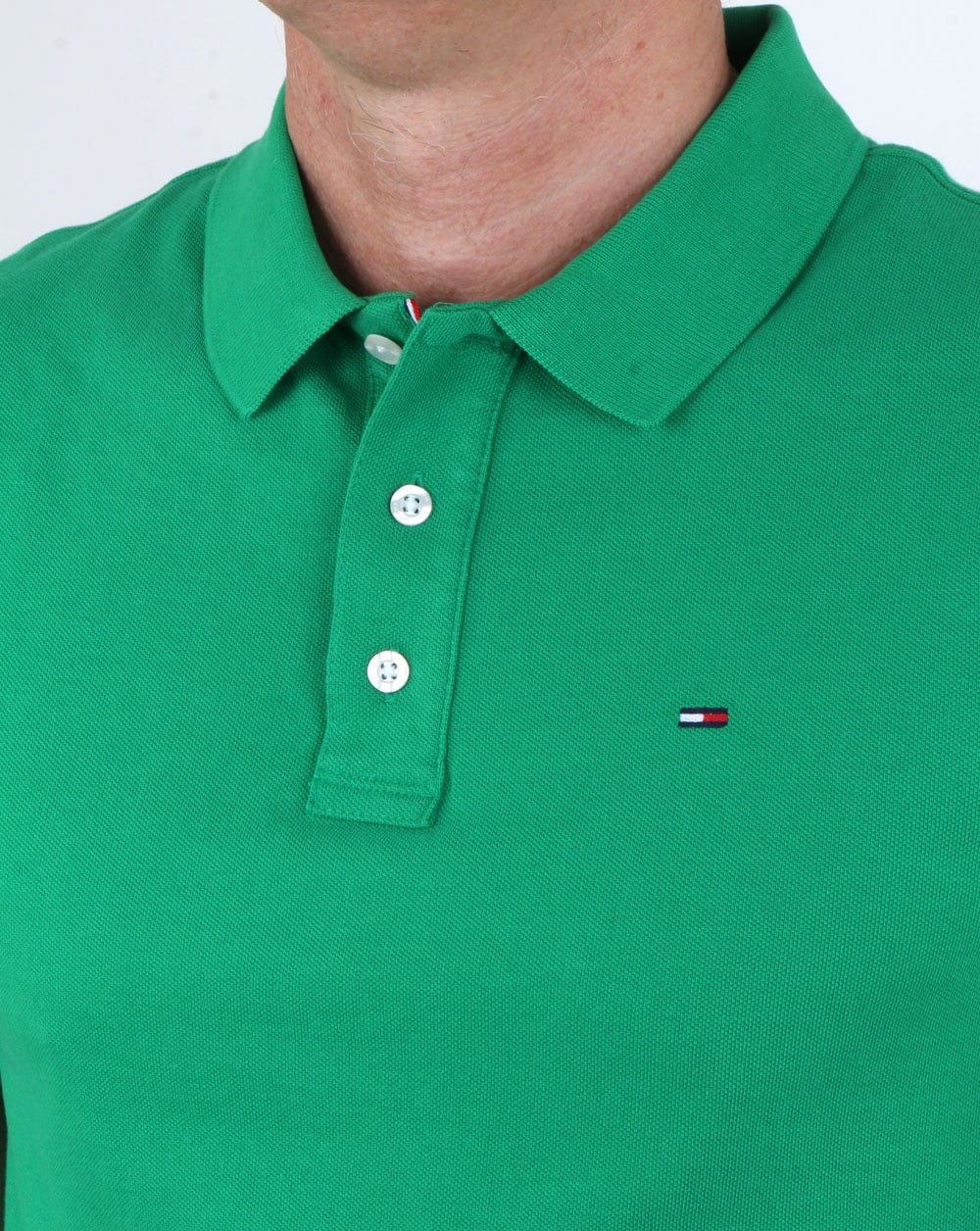Tommy Hilfiger Cotton Pique Polo Shirt Green