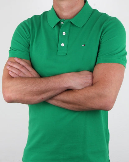 Tommy Hilfiger Cotton Pique Polo Shirt Green