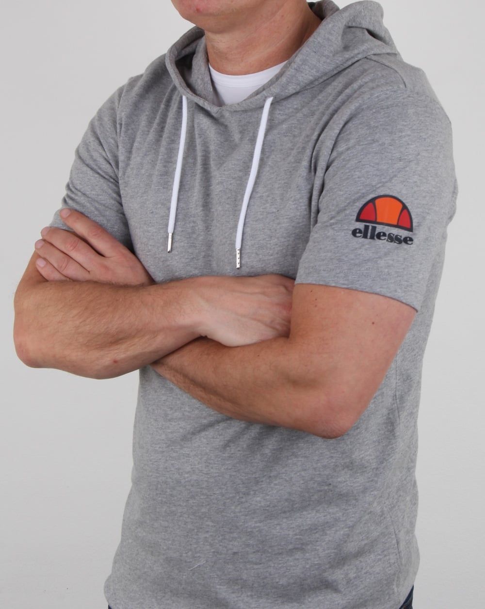 Ellesse Hooded T Shirt Athletic Grey