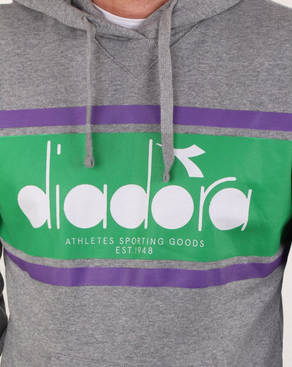 Diadora Spectra Hoodie Light Grey/light Emerald