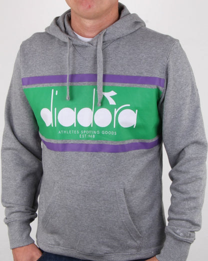 Diadora Spectra Hoodie Light Grey/light Emerald