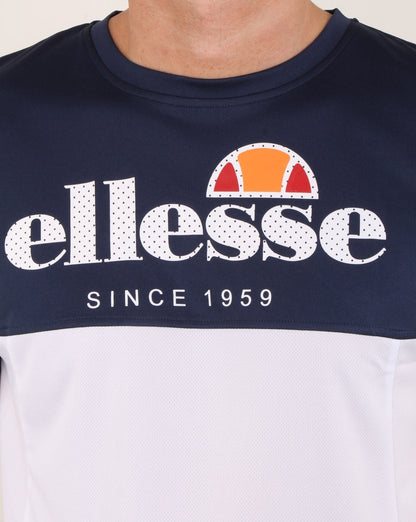 Ellesse split T Shirt Navy/white