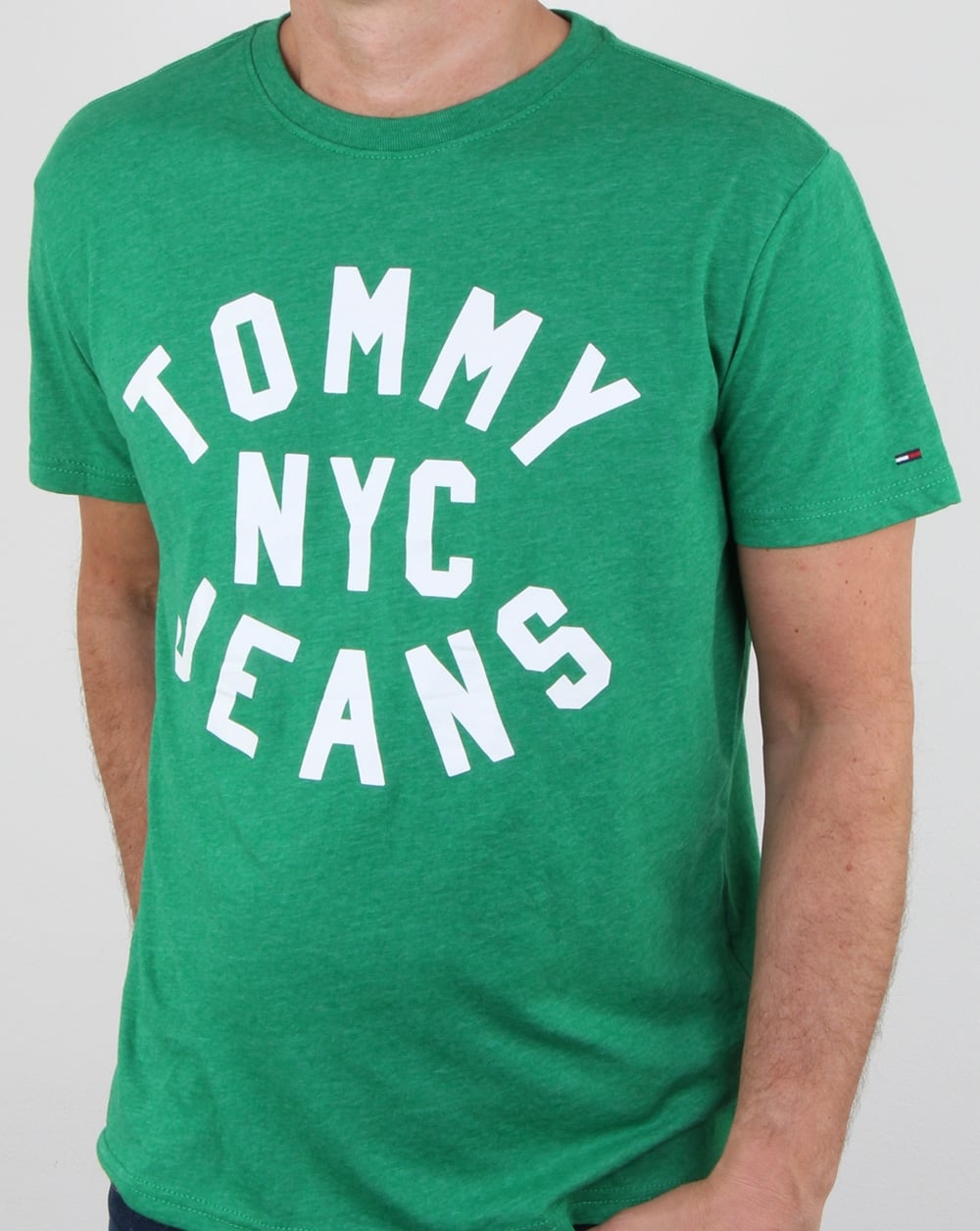 Tommy Hilfiger Nyc Logo T Shirt Jellybean Green
