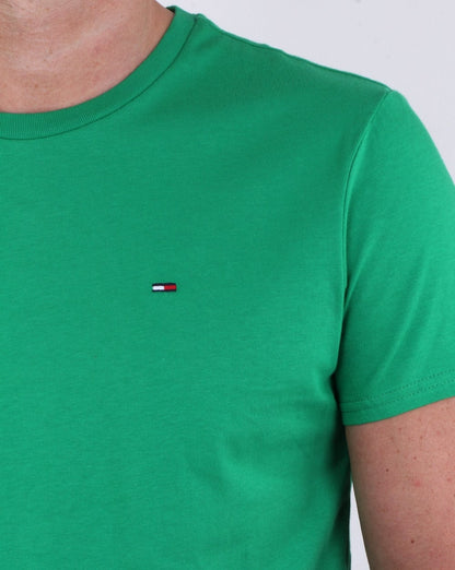 Tommy Hilfiger Cotton Crew Neck T Shirt Jellybean Green