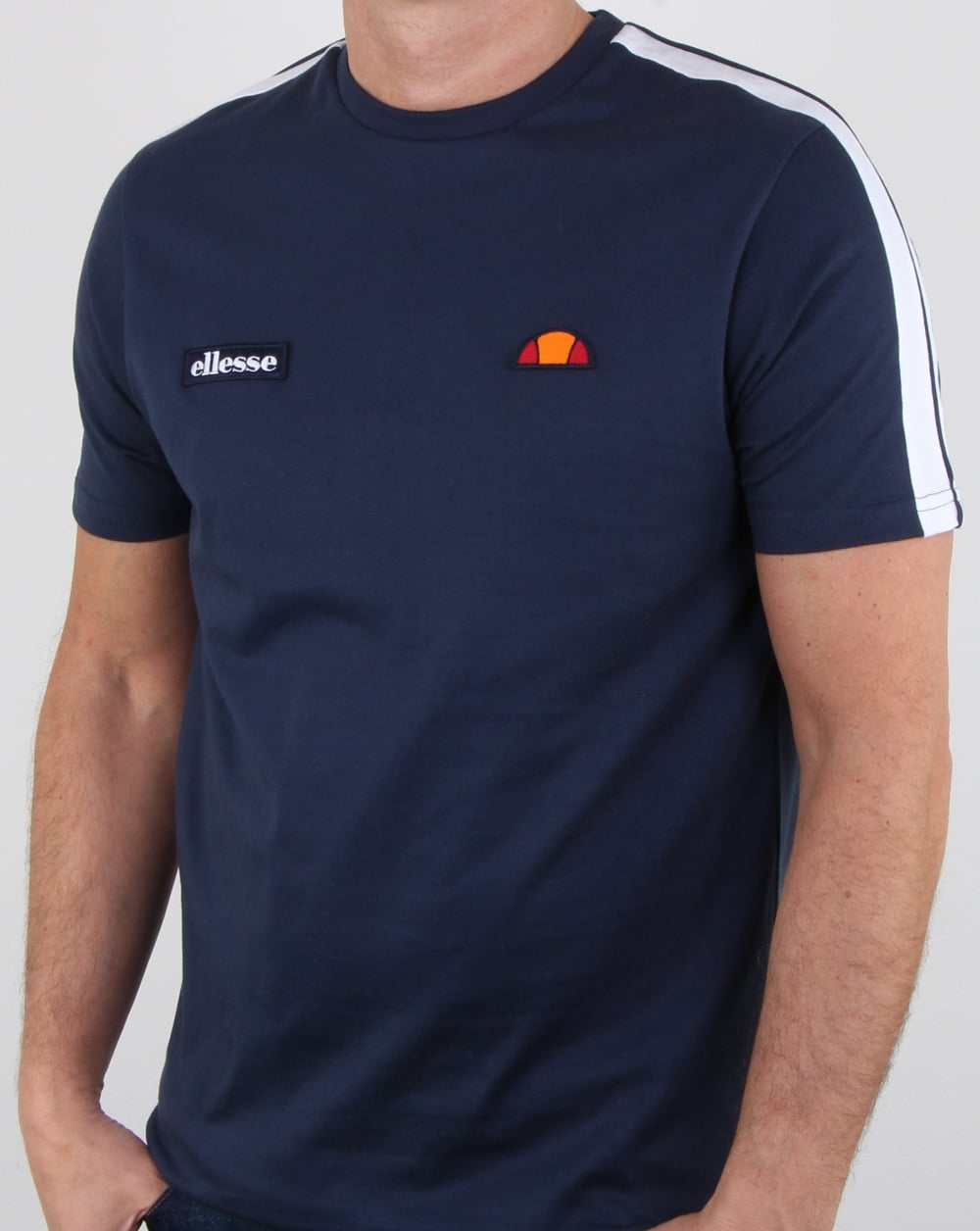 Ellesse Shoulder stripe T Shirt Navy