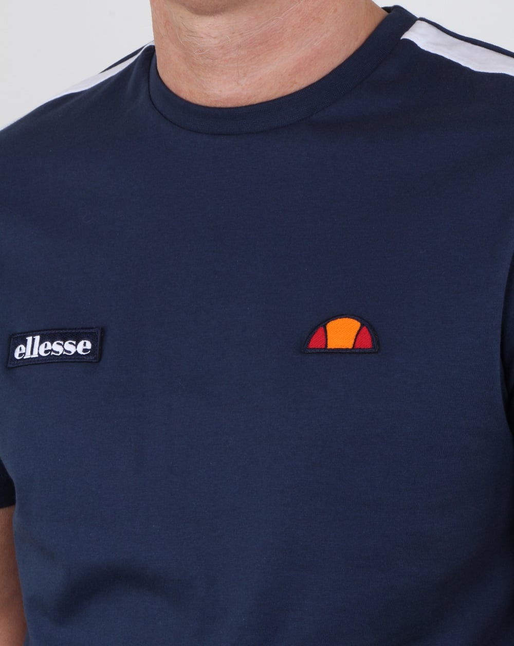 Ellesse Shoulder stripe T Shirt Navy