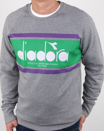 Diadora Spectra Sweatshirt Light Grey/light Emerald