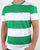 Tommy Hilfiger Race Stripe T Shirt Jellybean Green and White