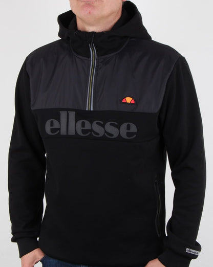Ellesse Favio Half Zip Hoody Black