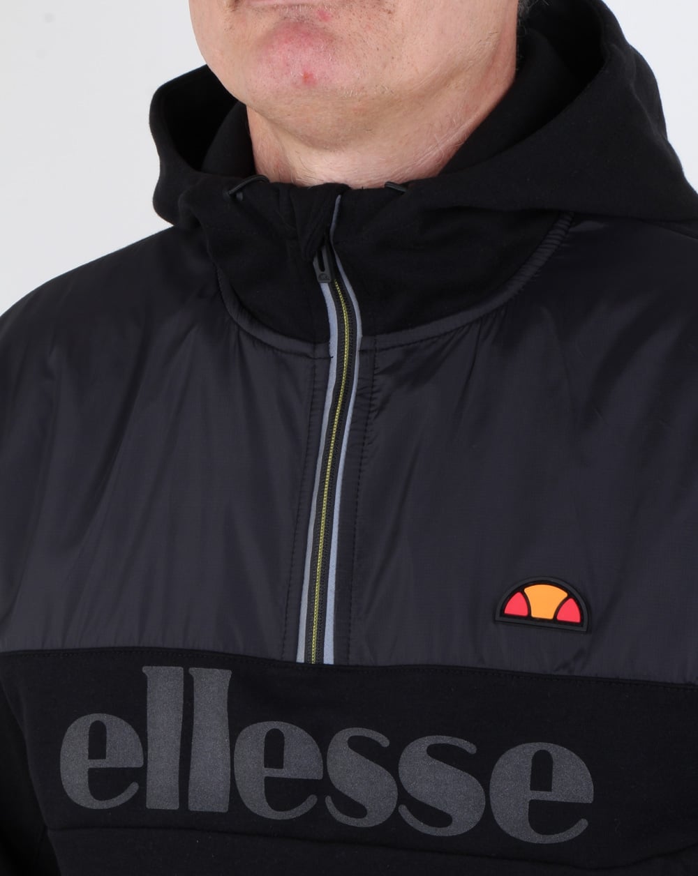 Ellesse Favio Half Zip Hoody Black
