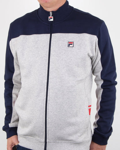 Fila Vintage Mivvi Track Top Light Grey Marl