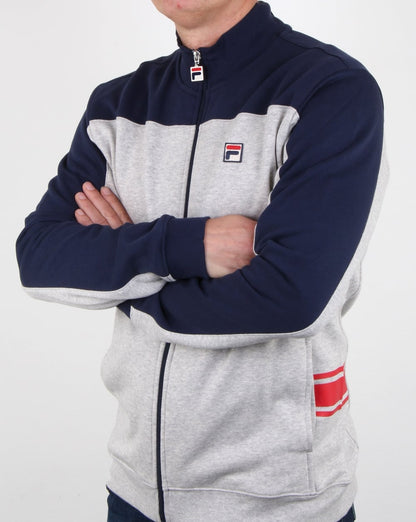 Fila Vintage Mivvi Track Top Light Grey Marl