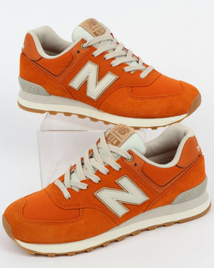 New Balance 574 Trainers Orange/Moonbeam