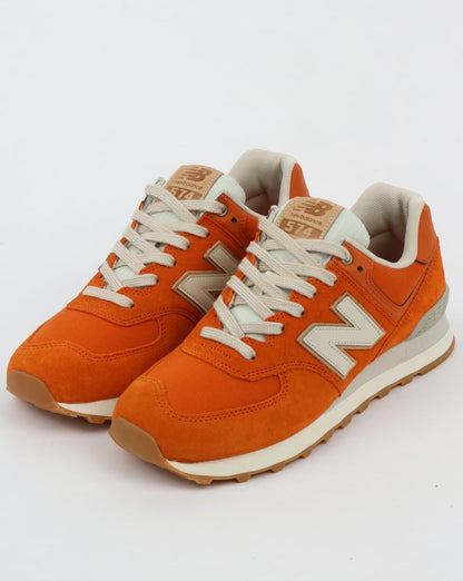 New Balance 574 Trainers Orange/Moonbeam