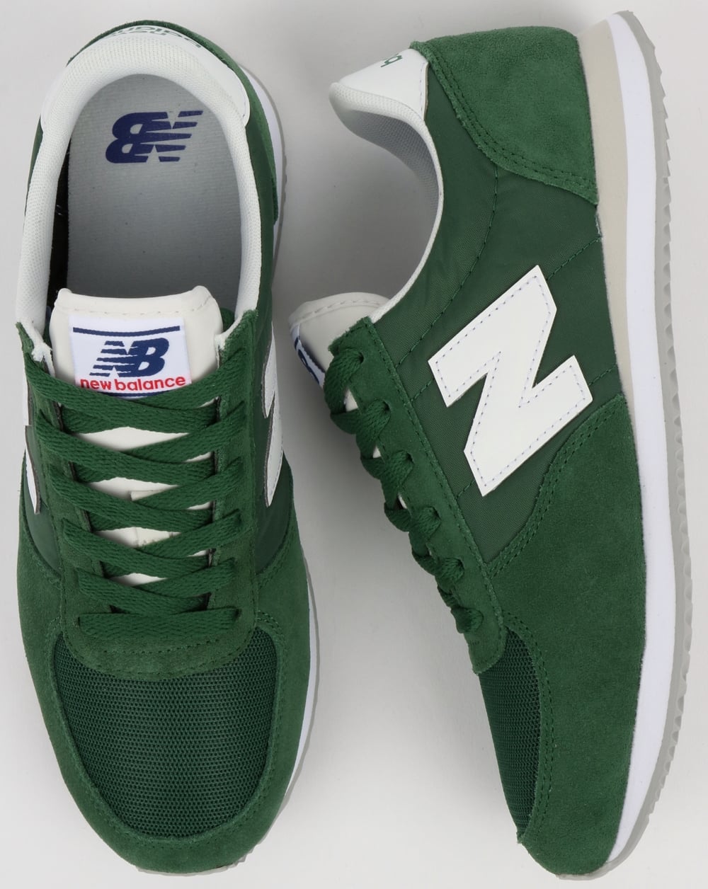 New Balance 220 Trainers Forest Green/White