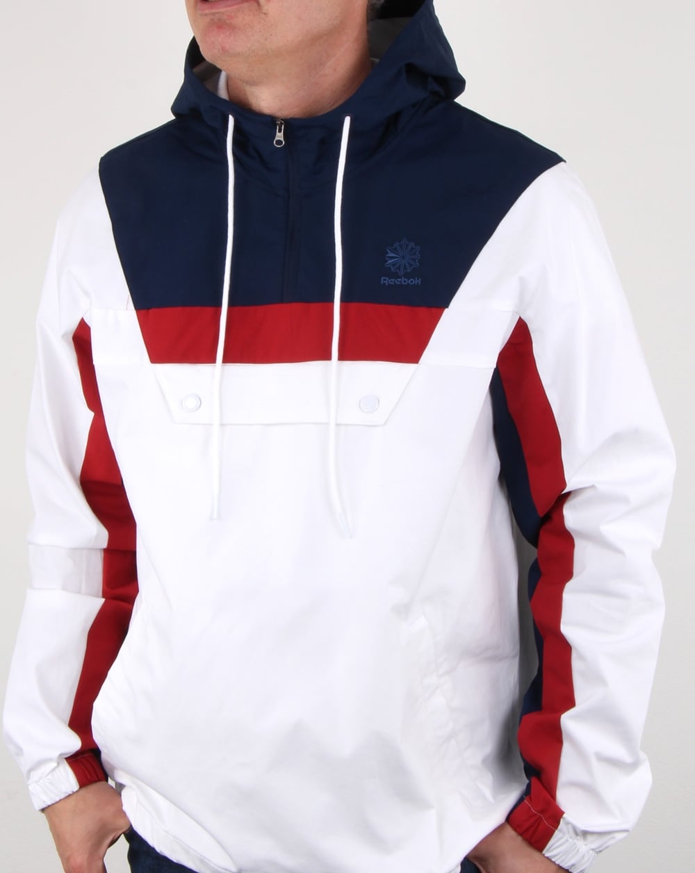 Reebok Ef Half Zip Anorak White/navy/red