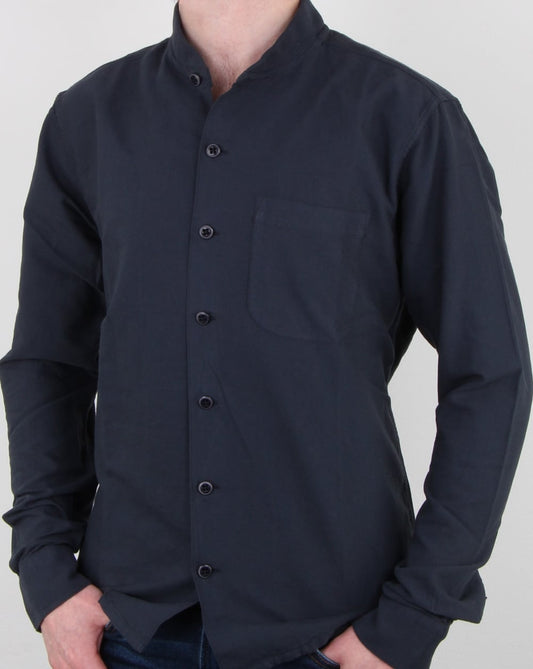 Ymc Rib Collar Shirt Navy