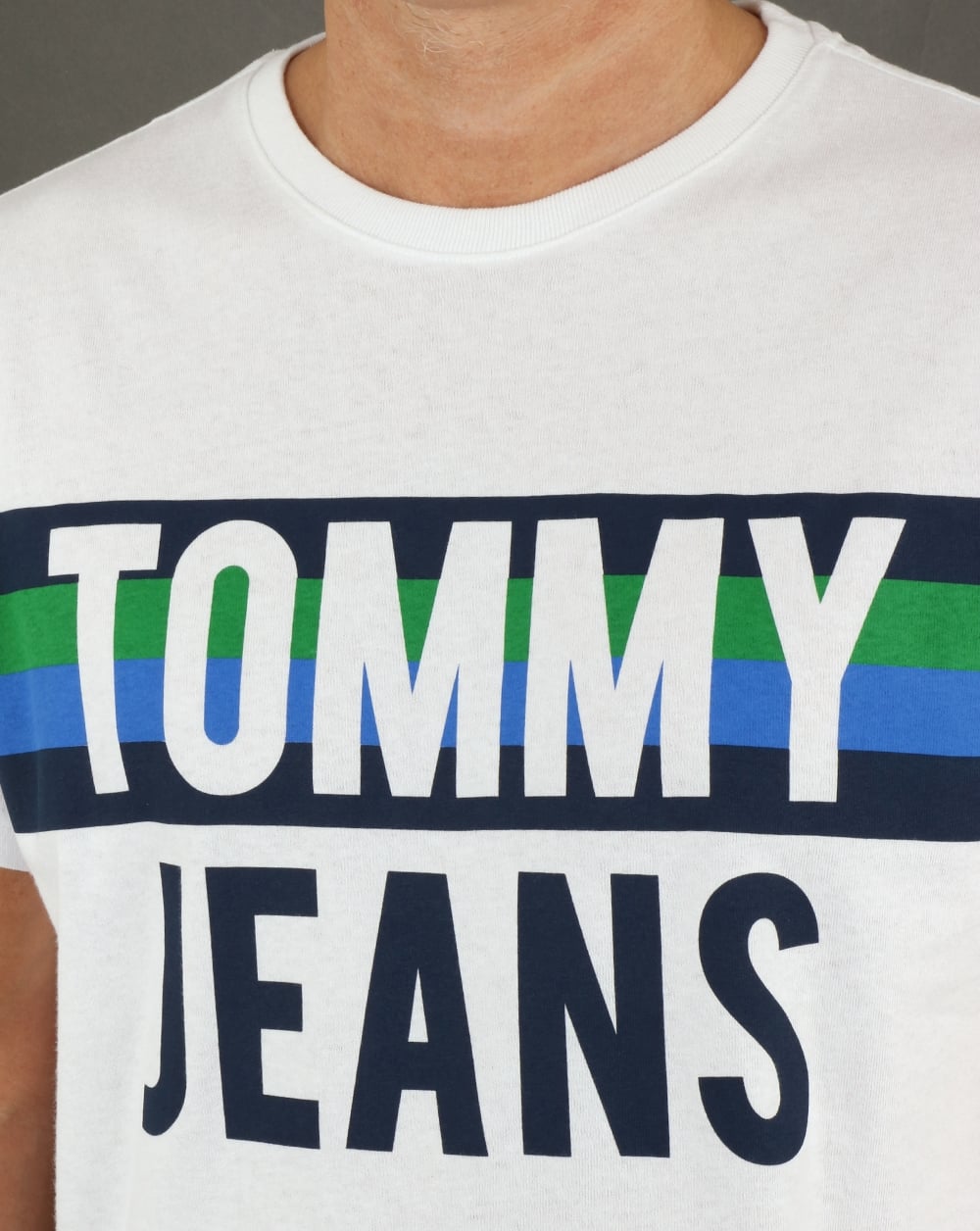 Tommy Hilfiger Colorblock Font T Shirt Classic White