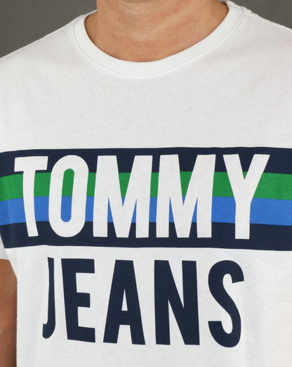 Tommy Hilfiger Colorblock Font T Shirt Classic White