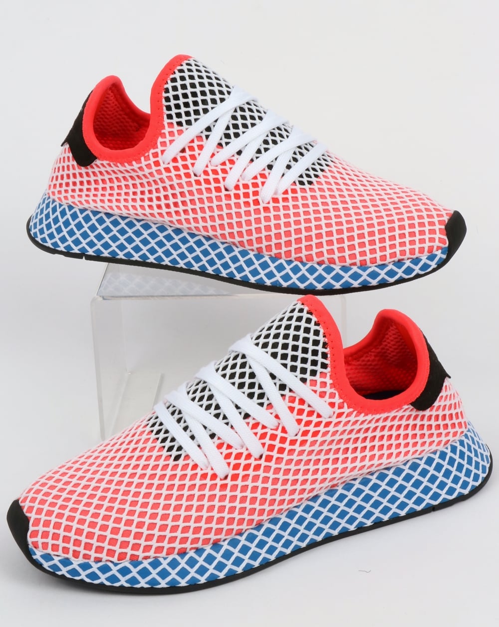 Adidas Deerupt Runner Trainers Solar Red/Bluebird