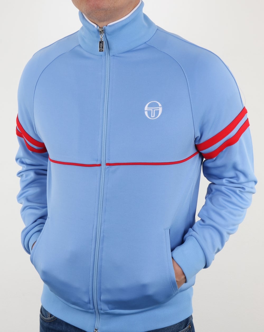 Sergio Tacchini Star Track Top Sky Blue/Red