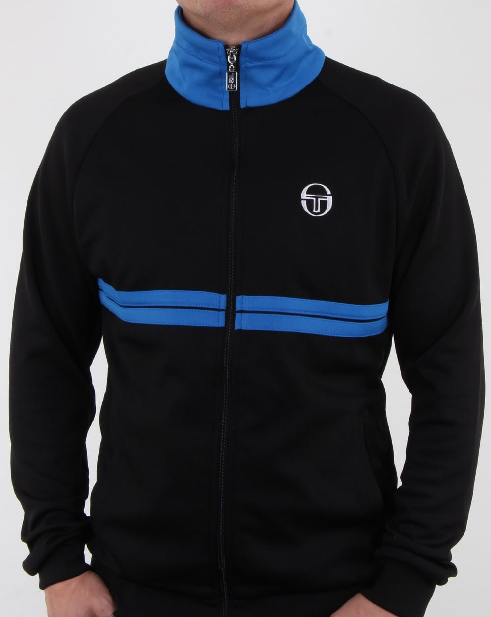 Sergio Tacchini Dallas Track Top Black/royal Blue