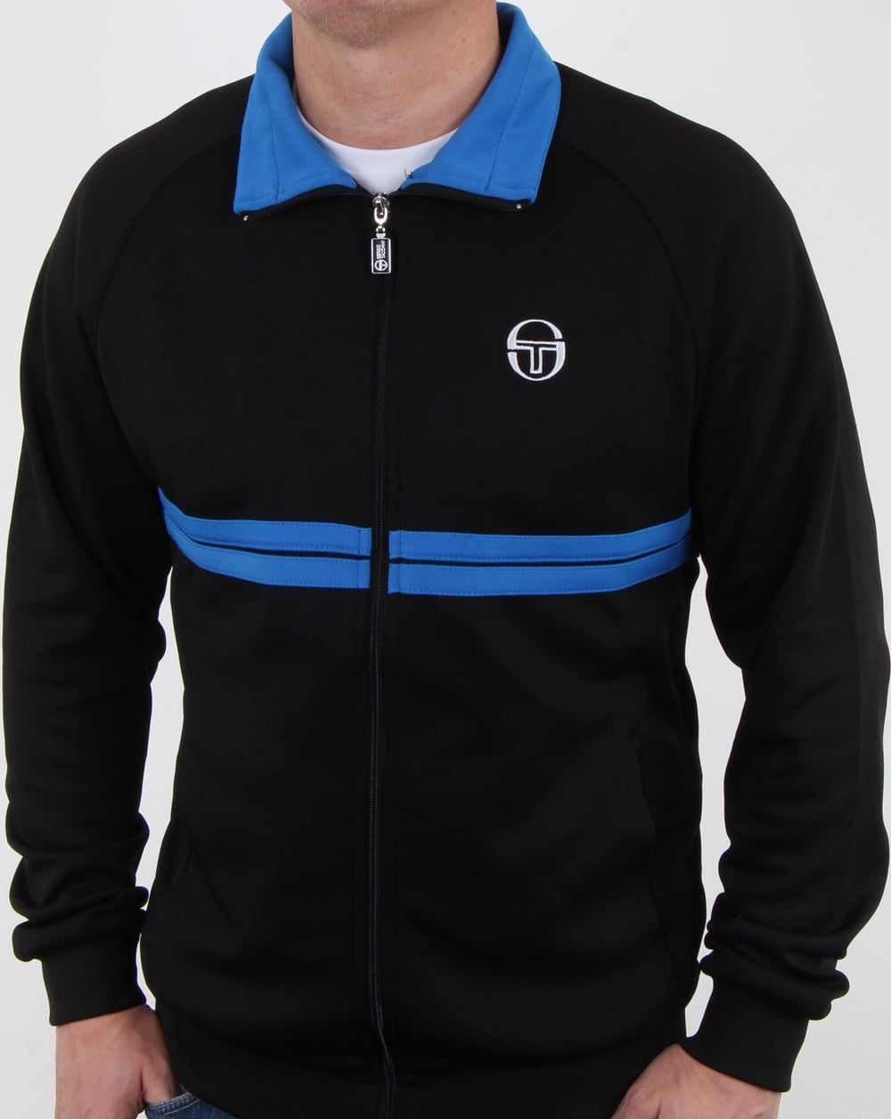 Sergio Tacchini Dallas Track Top Black/royal Blue
