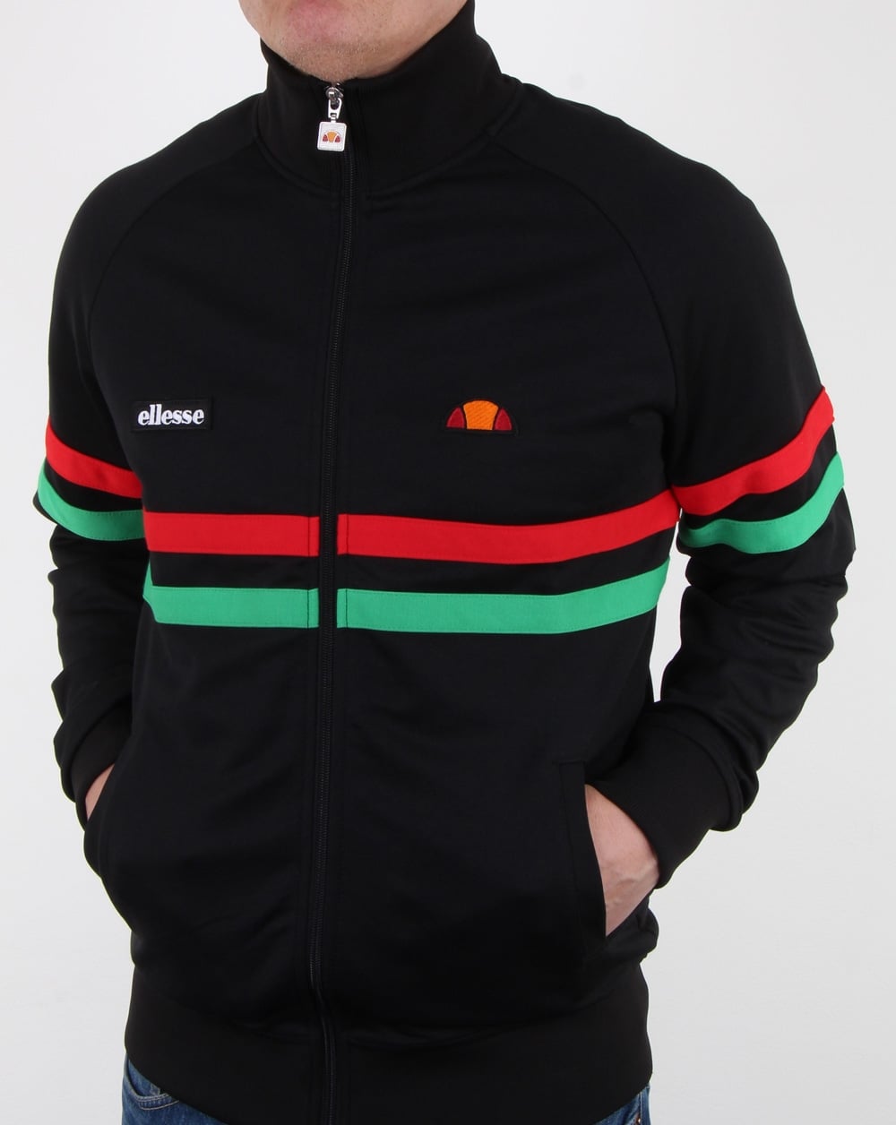 Ellesse Rimini Track Top Black/red/green