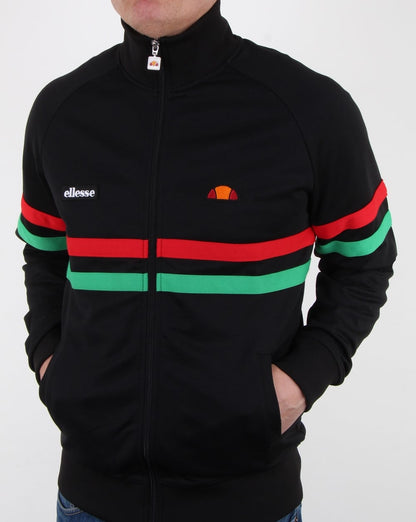 Ellesse Rimini Track Top Black/red/green