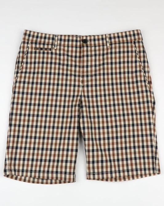 Aquascutum Aquascutum Winster Club Check Shorts Vicuna