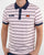 Ellesse Light Pink Navy Striped Polo Shirt