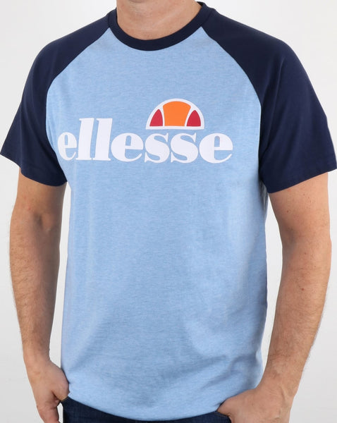 Ellesse Contrast T Shirt Sky Blue / Navy
